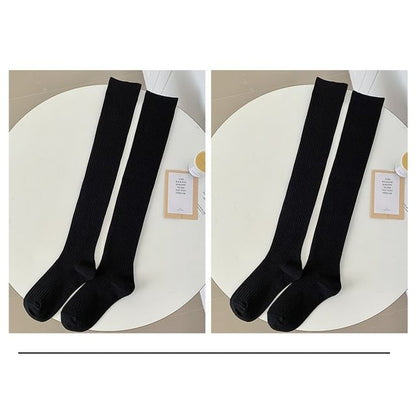 Ribbed Over-the-Knee Socks / Set SpreePicky