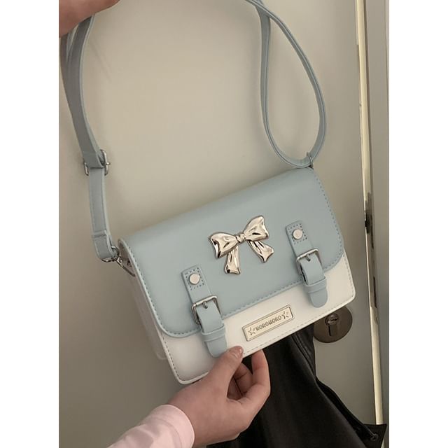 Bow Accent Buckled Satchel Bag SpreePicky