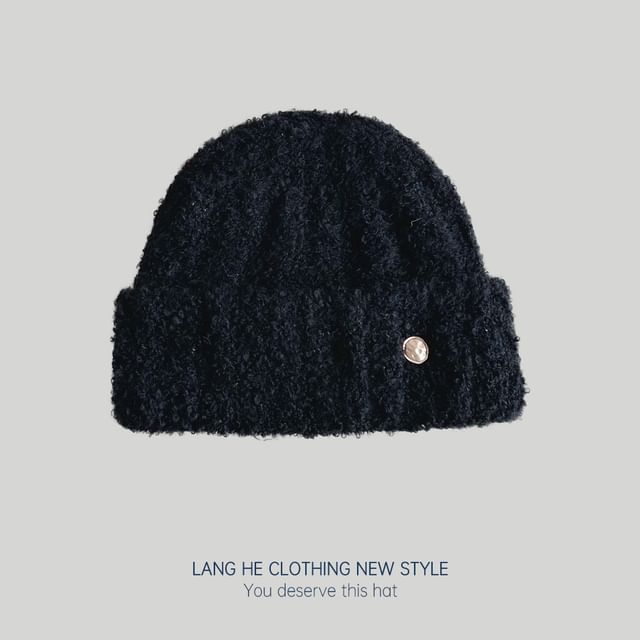 Metal Disc Knit Beanie SpreePicky