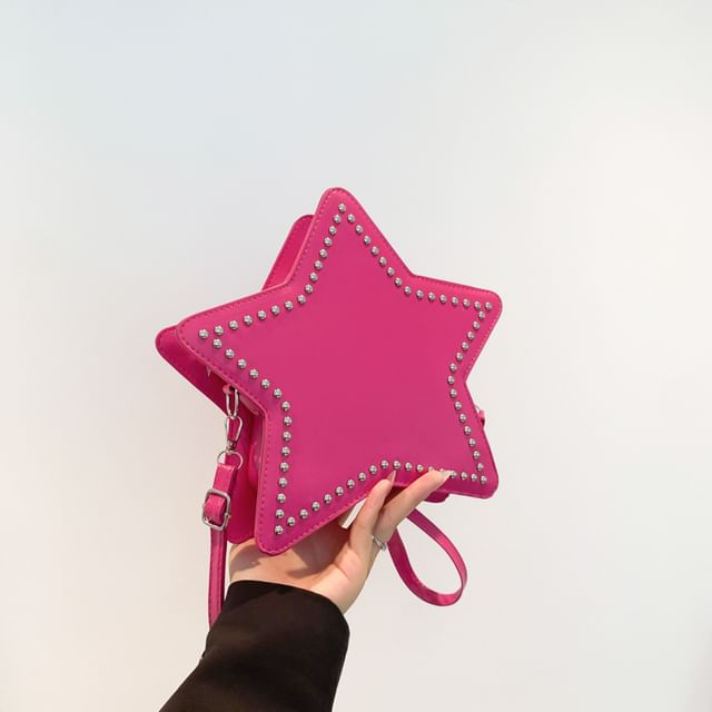 Star Studded Faux Leather Crossbody Bag SpreePicky