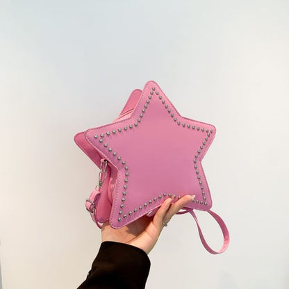 Star Studded Faux Leather Crossbody Bag SpreePicky