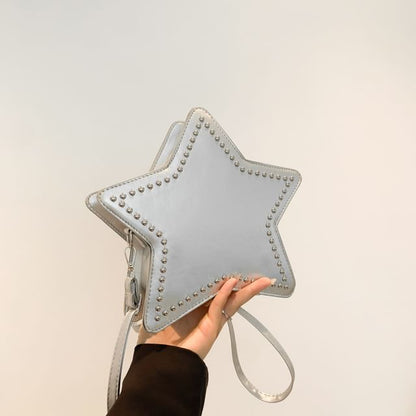 Star Studded Faux Leather Crossbody Bag SpreePicky