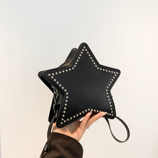 Star Studded Faux Leather Crossbody Bag SpreePicky