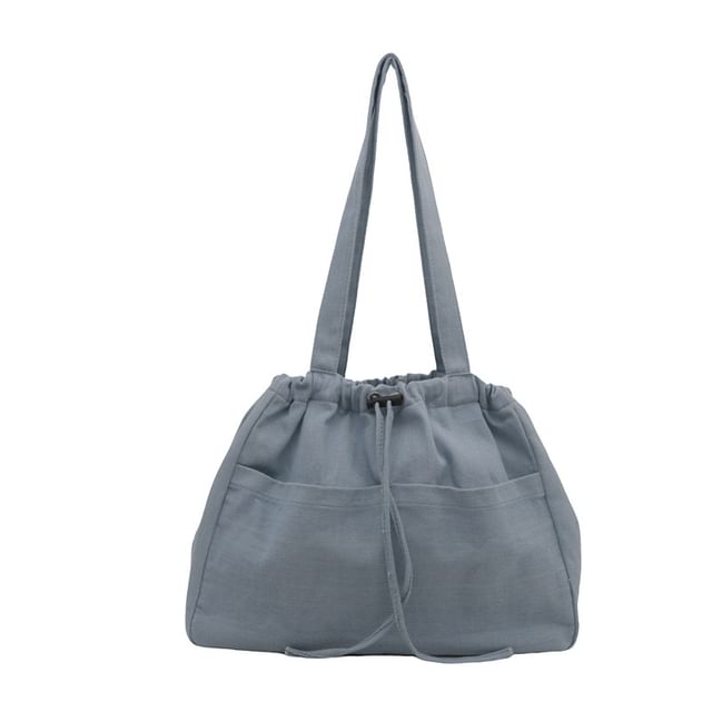 Drawstring Denim Tote Bag SpreePicky