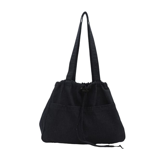 Drawstring Denim Tote Bag SpreePicky