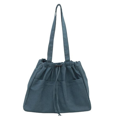 Drawstring Denim Tote Bag SpreePicky