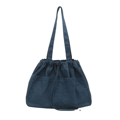 Drawstring Denim Tote Bag SpreePicky