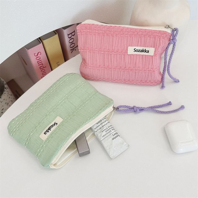 Textured Zip Pouch SpreePicky