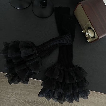 Lace Ruffle Leg Warmers SpreePicky