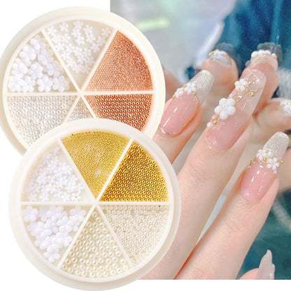 Floral Bead Faux Pearl Nail Art Decoration SpreePicky