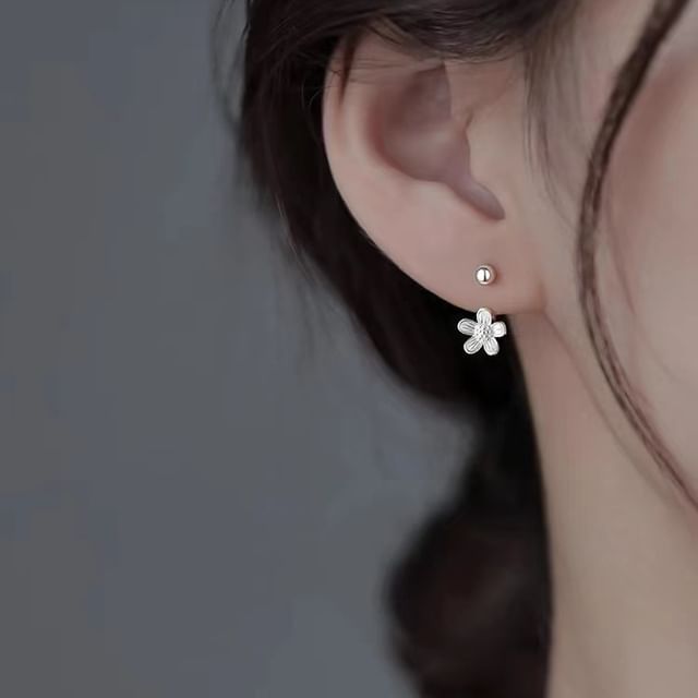 925 Sterling Silver Flower Ear Jacket SpreePicky