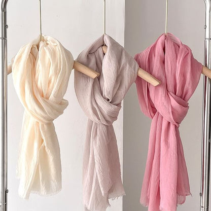 Plain Frayed Scarf SpreePicky