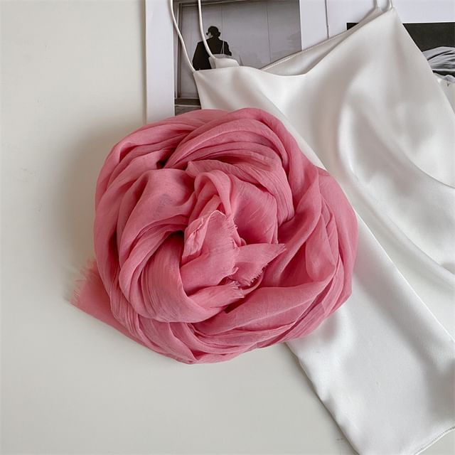 Plain Frayed Scarf SpreePicky