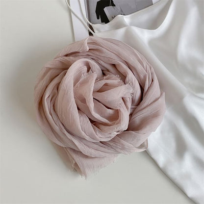 Plain Frayed Scarf SpreePicky