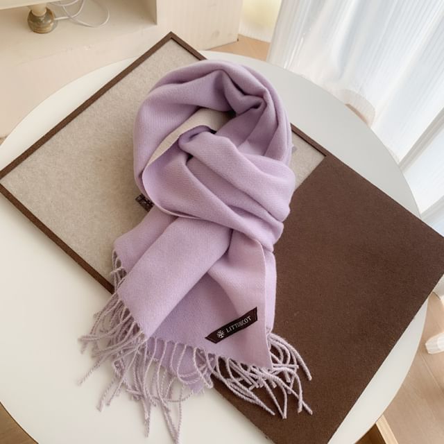 Two Tone Fringed Scarf SpreePicky