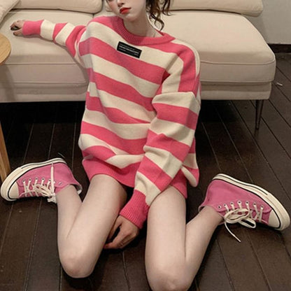 Oversized Striped Sweater in 5 Colors SpreePicky