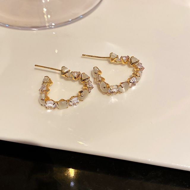 / Earring Alloy Faux (Various Pearl Shell Geometric Designs) FashionChic