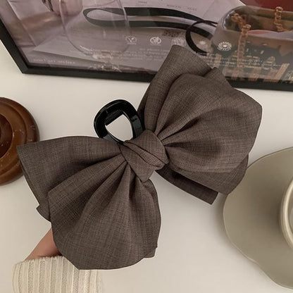 Bow Fabric Hair Claw SpreePicky