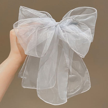 Plain Bow Mesh Headband SpreePicky