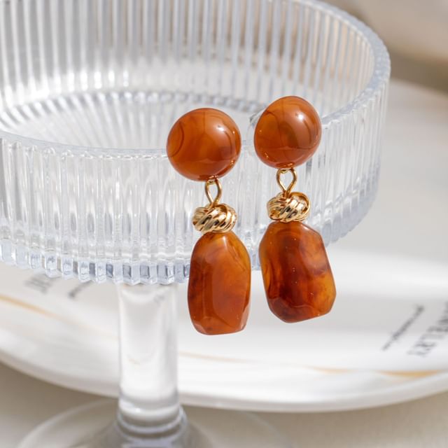 Resin Alloy Dangle Earring SpreePicky