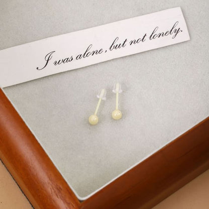 Plain Ceramic Bead Stud Earring SpreePicky