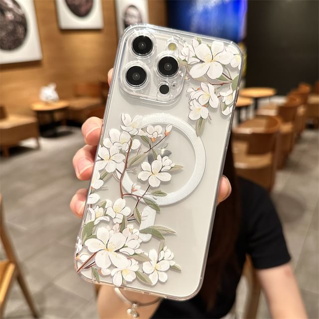 Floral Magnetic (Compatible with MagSafe) Phone Case SpreePicky