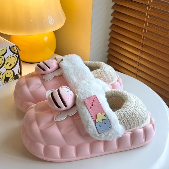 Cartoon Fluffy Platform Slip SpreePicky