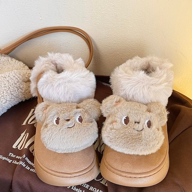 Bear Fluffy Short Snow Boots SpreePicky