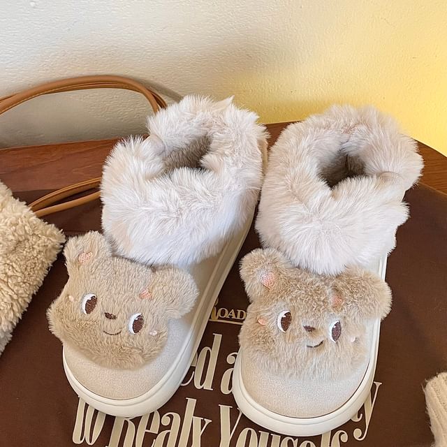 Bear Fluffy Short Snow Boots SpreePicky