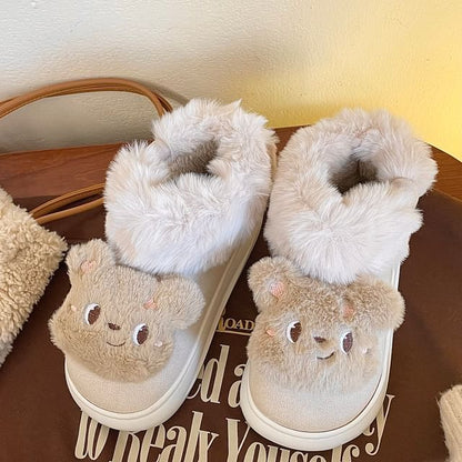 Bear Fluffy Short Snow Boots SpreePicky