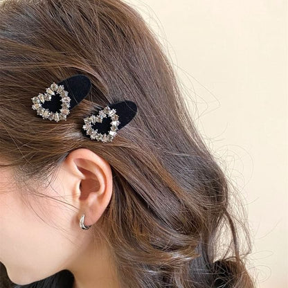 Rhinestone Heart Hair Clip SpreePicky