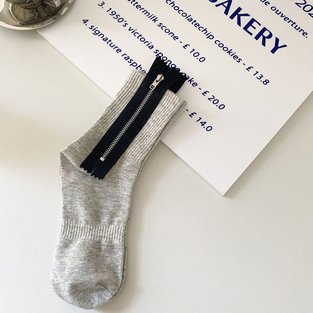 Zipped Crew Socks SpreePicky