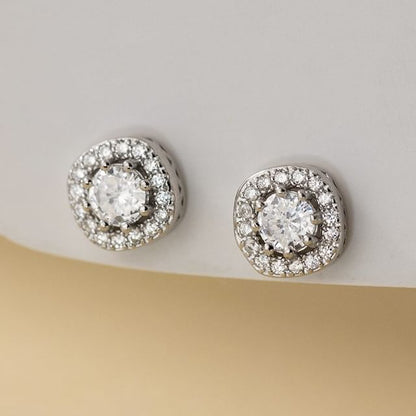 925 Sterling Silver Rhinestone Stud Earring SpreePicky