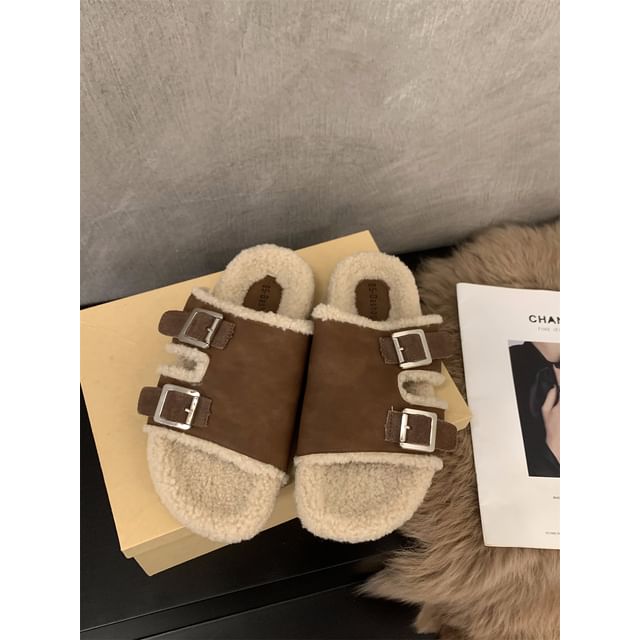 Fleece Slide Sandals SpreePicky