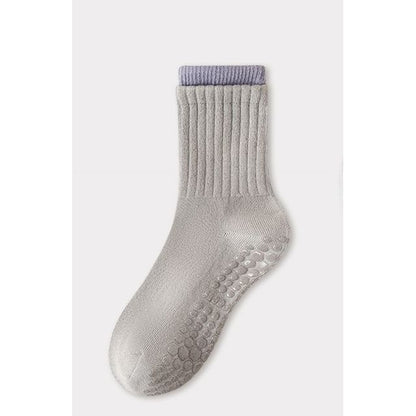 Contrast Trim Ribbed Yoga Short Socks / Set SpreePicky