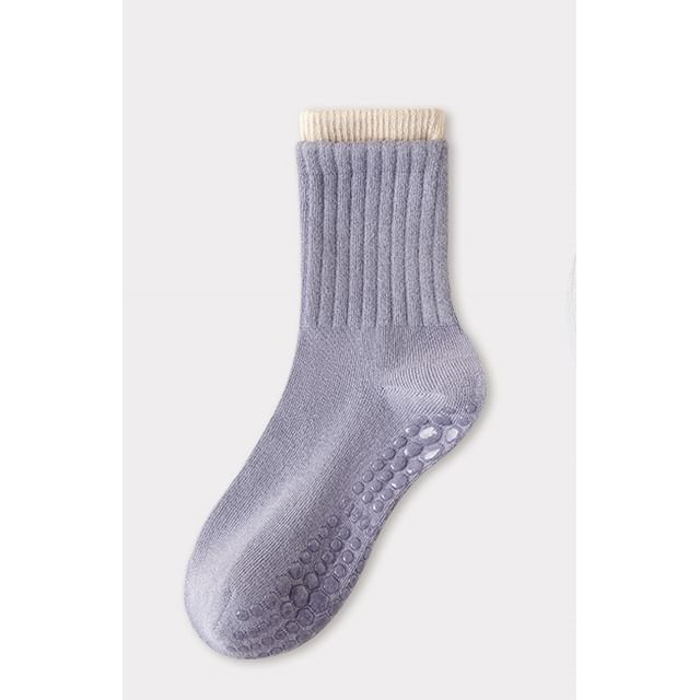 Contrast Trim Ribbed Yoga Short Socks / Set SpreePicky