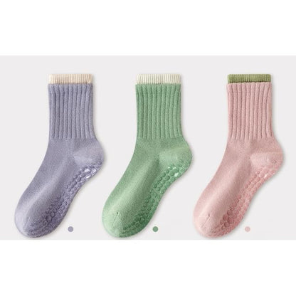 Contrast Trim Ribbed Yoga Short Socks / Set SpreePicky