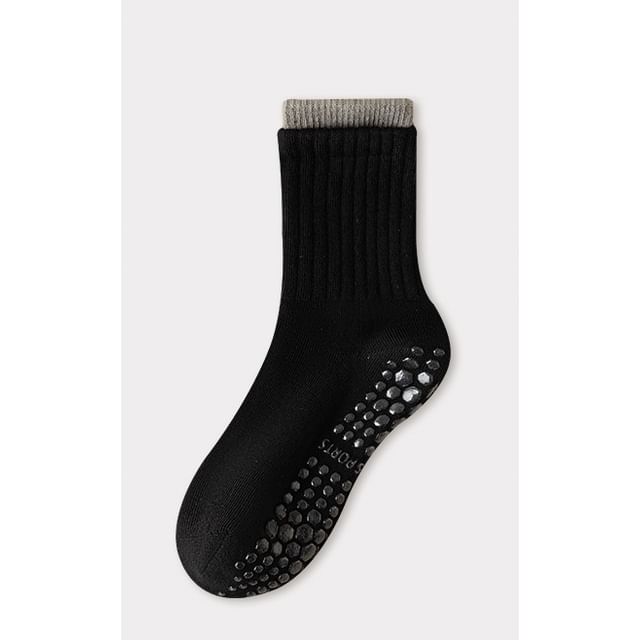 Contrast Trim Ribbed Yoga Short Socks / Set SpreePicky