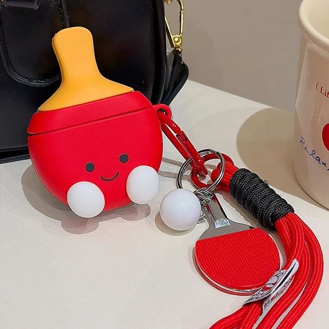 Cartoon Table Tennis Doll Lanyard String Airpods / Pro Earphone Case SpreePicky