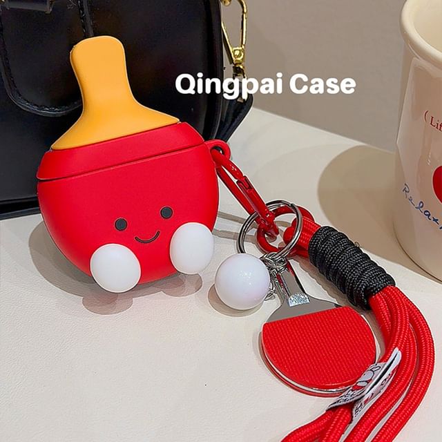 Cartoon Table Tennis Doll Lanyard String Airpods / Pro Earphone Case SpreePicky