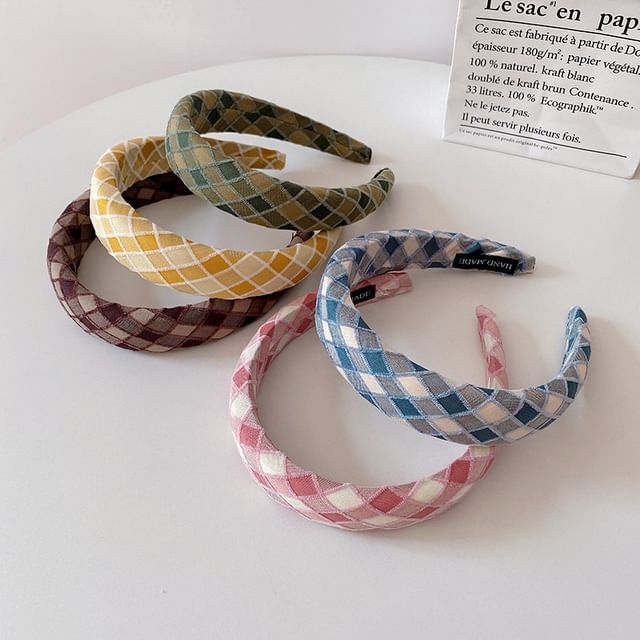 Plaid Padded Headband SpreePicky