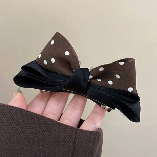 Polka Dot Bow Barrette SpreePicky