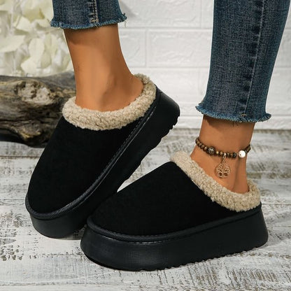 Fleece-Lined Platform Mules SpreePicky