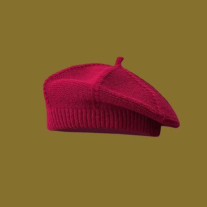 Plain Knit Beret SpreePicky