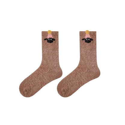 Sheep Print Knit Socks SpreePicky