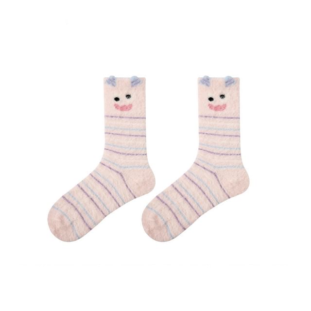 Cartoon Print Knit Socks SpreePicky