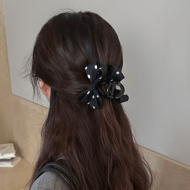 Dotted Bow Hair Claw SpreePicky