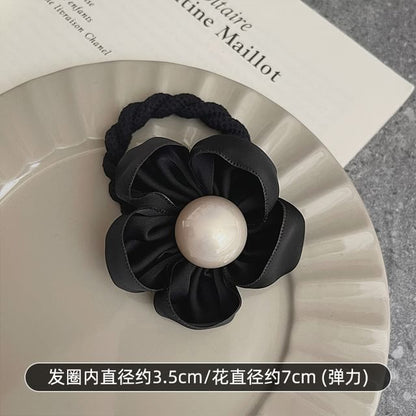 Flower Faux Pearl Hair Tie SpreePicky