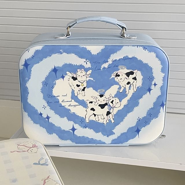 Animal Faux Leather Boxy Makeup Bag (Various Designs) SpreePicky