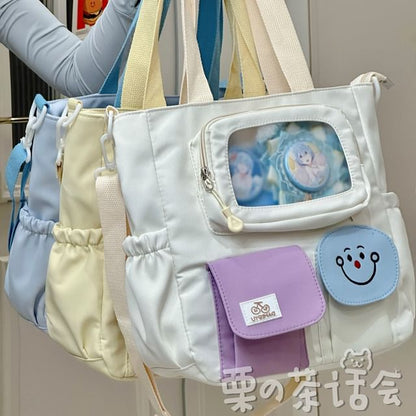 PVC Pocket Plain Tote Bag / Bag Charm / Set SpreePicky